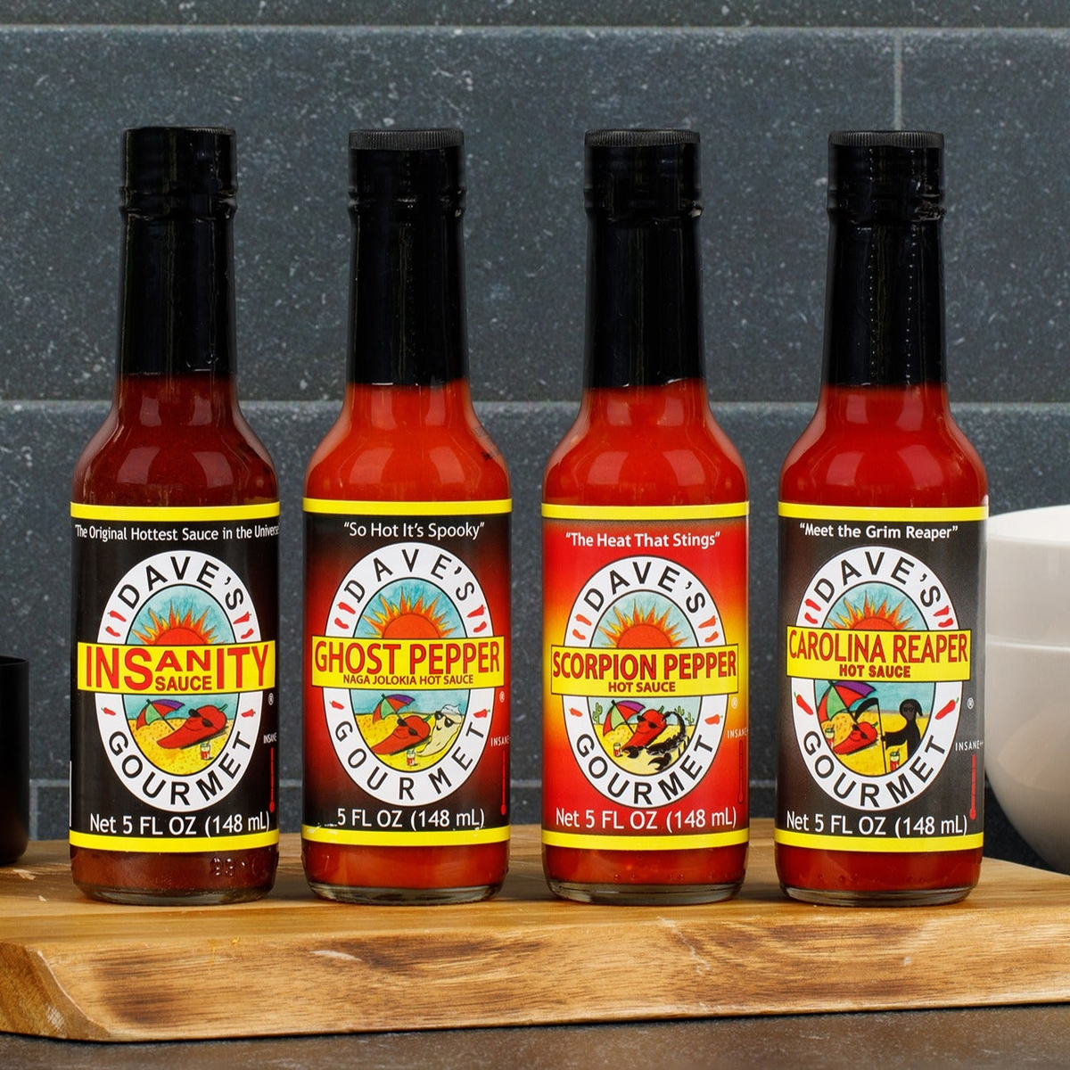 Daves Gourmet Insanity Super Hot Sauce Variety 4 Pack Carolina...