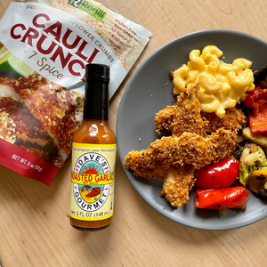 Baked Roasted Garlic Cauliflower Crunch Chicken Tenders
