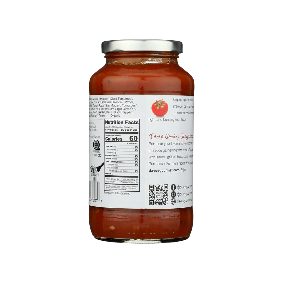 Organic Heritage Red Pasta Sauce